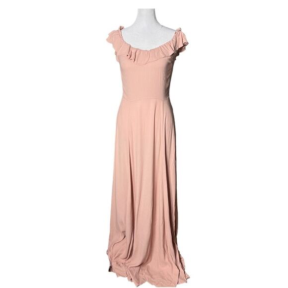 Reformation Verbena Off The Shoulder Ruffle Maxi Dress sz 6 - Picture 2 of 16